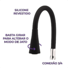Torneira Gourmet de Parede Flexível Preta 2 Jatos - CasaGrand