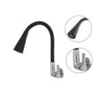 Torneira Gourmet de Parede Flexível Preta Duplo Jato - CasaGr