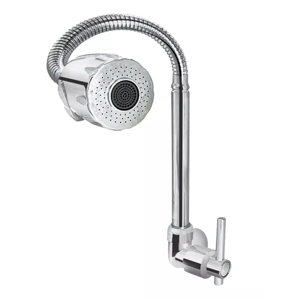 Torneira Gourmet De Parede Metal Cromado Flexível E Com Jato