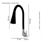 Torneira Gourmet de Parede Robusta 3/4" com Cano Flexível Pre