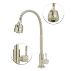 Torneira Gourmet de Pia para Cozinha com Bica Alta Inox Escovado Steel Stoc