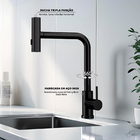 Torneira Gourmet Ducha Extensível Monocomando Spin - Inox Bla