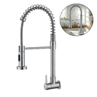 Torneira Gourmet Escovada De Parede Para Cozinha Em Inox Flex