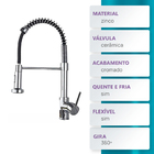 Torneira Gourmet Espaçokb Ke-6026 Monocomando Cromado