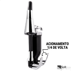 Torneira Gourmet Filtro Cozinha Cone de Parede Preta/Cromada