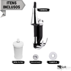 Torneira Gourmet Filtro Cozinha Cone de Parede Preta/Cromada