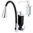 Torneira Gourmet Filtro Cozinha Cone de Parede Preta/Cromada