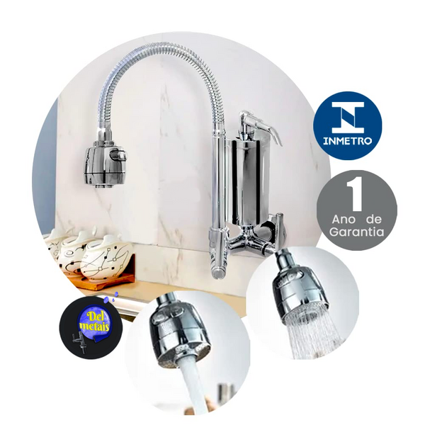 Torneira Gourmet Filtro Cozinha Parede Casagrande Mundial