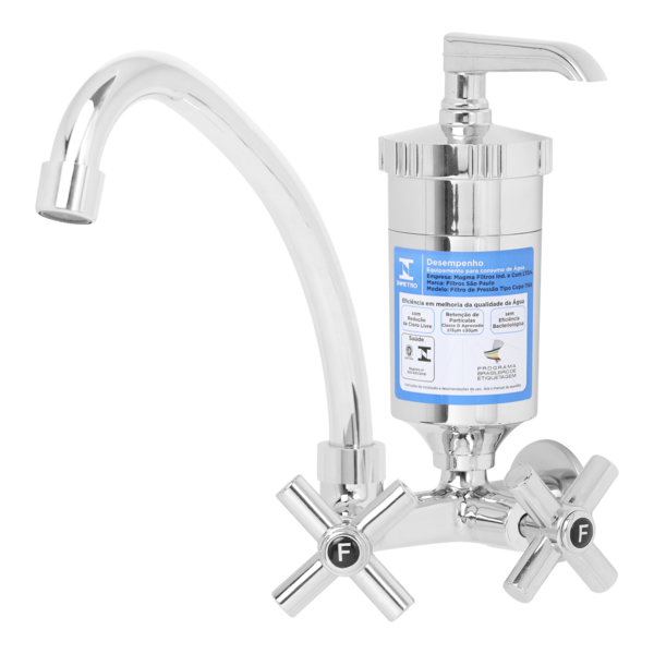 Torneira Gourmet Filtro Cozinha Parede Cromada Bica Móvel