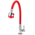 Torneira Gourmet Flexível Cozinha Mesa Vermelha 1/4 De Volta