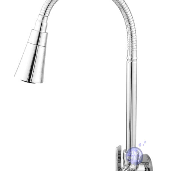 Torneira Gourmet Flexível Cozinha Parede Cone Cromada Del Met