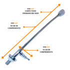 Torneira Gourmet Flexível Cromada Inox Chuveirinho Prata Banc