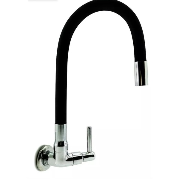 Torneira Gourmet Flexível De Cozinha Parede Preta 1/4 De Volt
