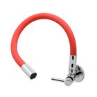 Torneira Gourmet Flexível De Cozinha Parede Vermelha Lisa Cas