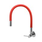 Torneira Gourmet Flexível De Cozinha Parede Vermelha Lisa Del