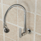 Torneira Gourmet Flexível de Metal para Parede na Cor Cromado