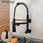 Torneira Gourmet Flexível De Parede Para Cozinha Preto