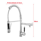 Torneira Gourmet Flexível Para Pia Cozinha Monocomando Cromo