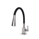 Torneira Gourmet Flexível Quadrada Preto/cromado Casagrande M