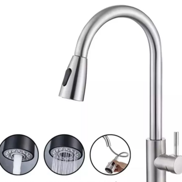 Torneira Gourmet Inox Bancada Pia De Cozinha Extensor Flexíve