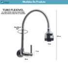 Torneira Gourmet Luxo De Parede – Multidirecional Aço Inox De