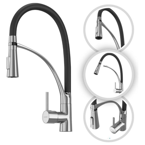 Torneira Gourmet Luxo Florença Monocomando Flexível Goldenx