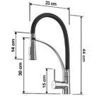 Torneira Gourmet Luxo Florença Monocomando Flexível Metal Gol