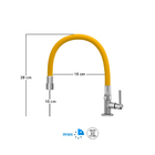 Torneira Gourmet Mesa 2 Jatos Emborrachada 5/8 Amarelo
