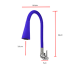 Torneira Gourmet Mesa Color Azul Flexível 2 Jatos Via Flix