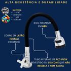 Torneira Gourmet Mesa Emborrachada Preta Cozinha Bancada Bico