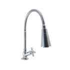 Torneira Gourmet Metal Inox Flexível Cônico Duplo Jato Pia Co