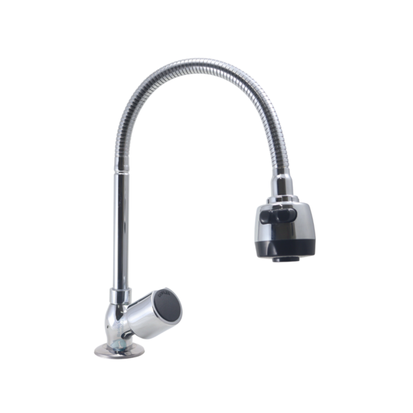 Torneira Gourmet Metal Inox Flexível Pia Cozinha Mesa / Banca