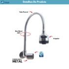 Torneira Gourmet Metal Inox Flexível Pia Cozinha Parede Luxo