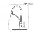 Torneira Gourmet Misturador Monocomando Mangueira Preta Cozin