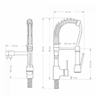 Torneira Gourmet Misturador Monocomando Spray 50cm