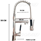 Torneira Gourmet Monocomando 50cm Cromada