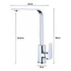 Torneira Gourmet Monocomando Cozinha Pia Bancada Escovada