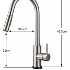 Torneira Gourmet Monocomando Escovada Inox