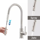 Torneira Gourmet Monocomando Escovada Inox