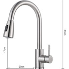 Torneira Gourmet Monocomando Extensível Escovada