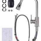 Torneira Gourmet Monocomando Extensível Escovada