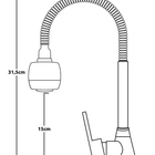 Torneira Gourmet Monocomando Flexível Cozinha Cromada/preta