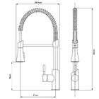 Torneira Gourmet Monocomando Fria Quente Cromada 50cm Com Spr