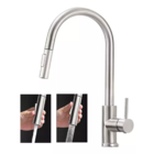 Torneira Gourmet Monocomando Inox Ducha Extensível