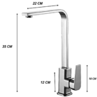 Torneira Gourmet Monocomando Misturador  Cromada Cozinha