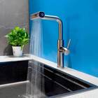 Torneira Gourmet Monocomando Rotação 1080° 3 Jatos - Inox