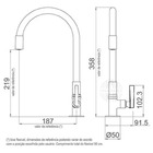 Torneira Gourmet Para Pia Cozinha Mesa Bancada Luxo 2 Jatos