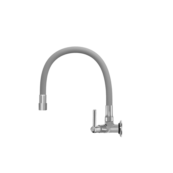 Torneira Gourmet Parede 2 Jatos Emborrachada 5/8 Cinza