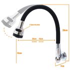 Torneira Gourmet Parede Emborrachada Preta