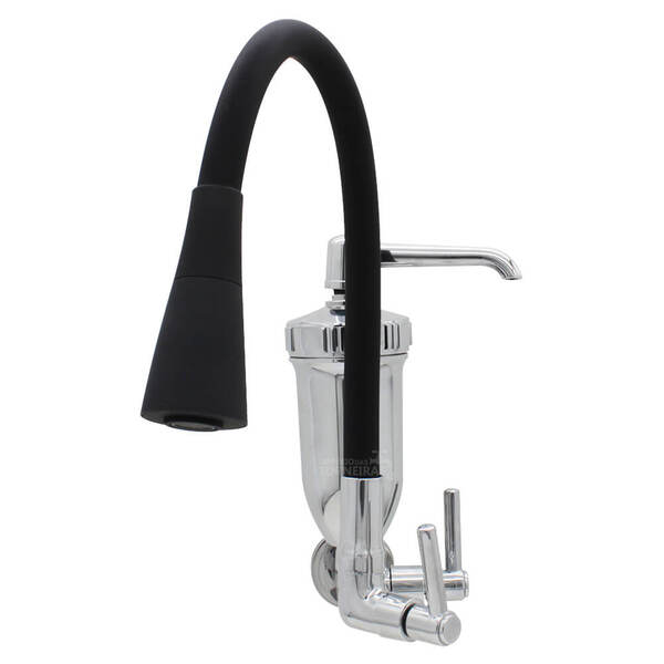 Torneira Gourmet Parede Tubo Cone Black Com Filtro 3521